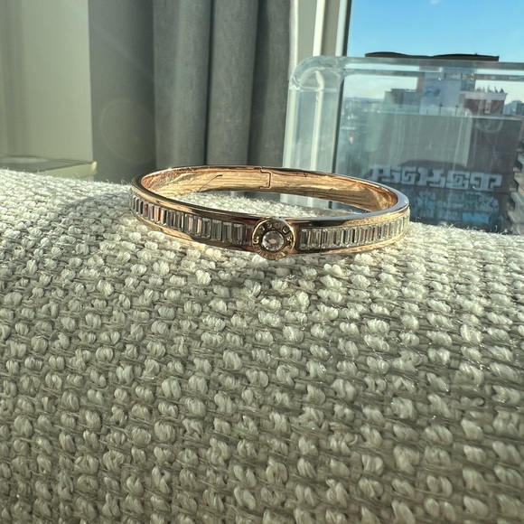 Henri Bendel Rose Gold Crystal Bangle Bracelet - Picture 4 of 5